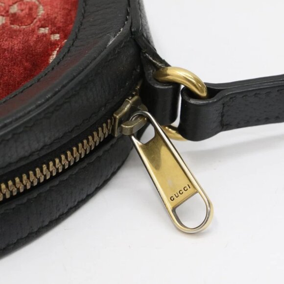 Gucci Ophidia Round Shoulder Bag GG Velvet Mini Red 574978 - Picture 10 of 14
